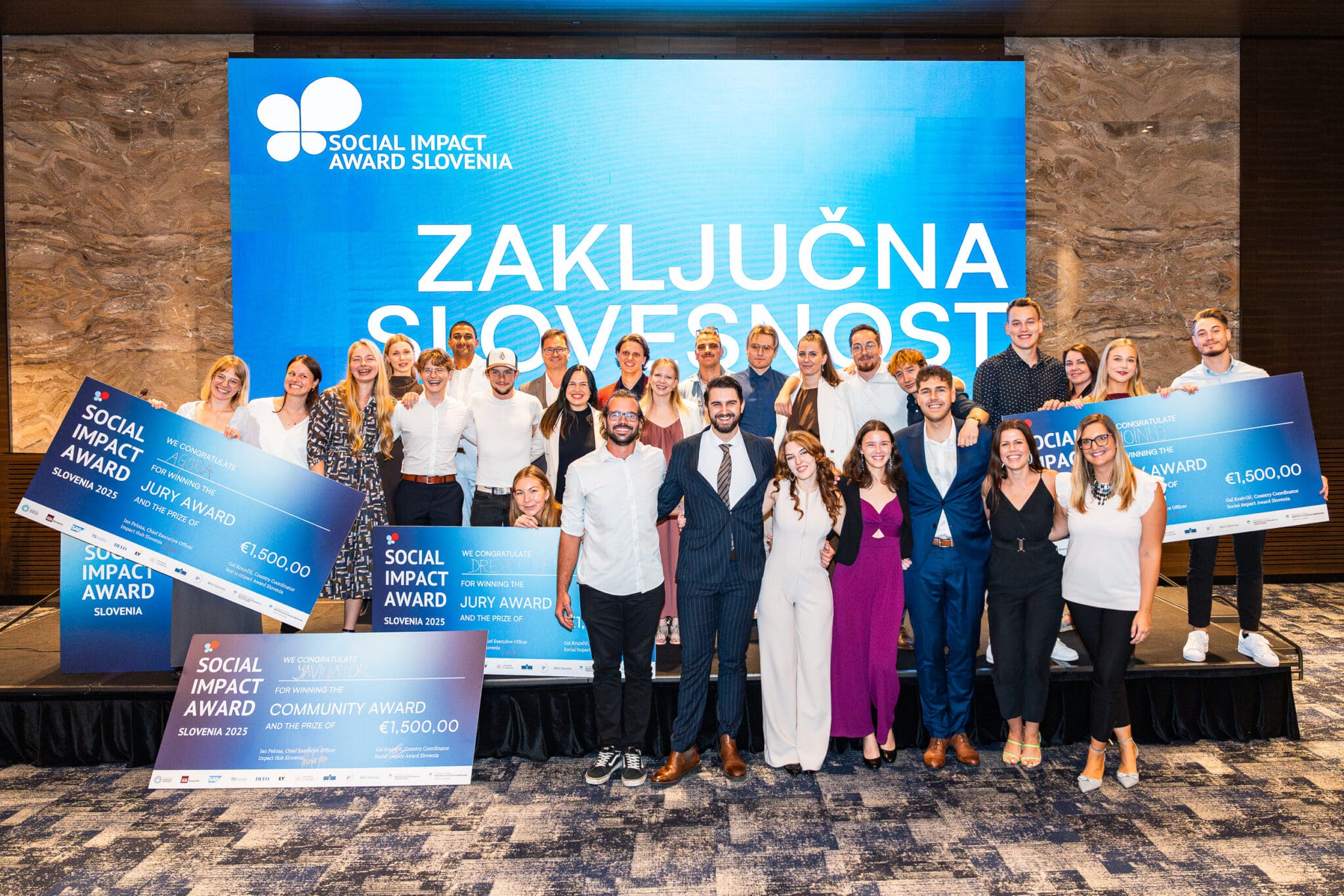 Featured image for Od ideje do vpliva: razglašeni zmagovalci Social Impact Award Slovenia 2025!